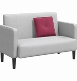 VidaXL Rugkussen Wijnrood 50 x 45 cm Katoen Stof