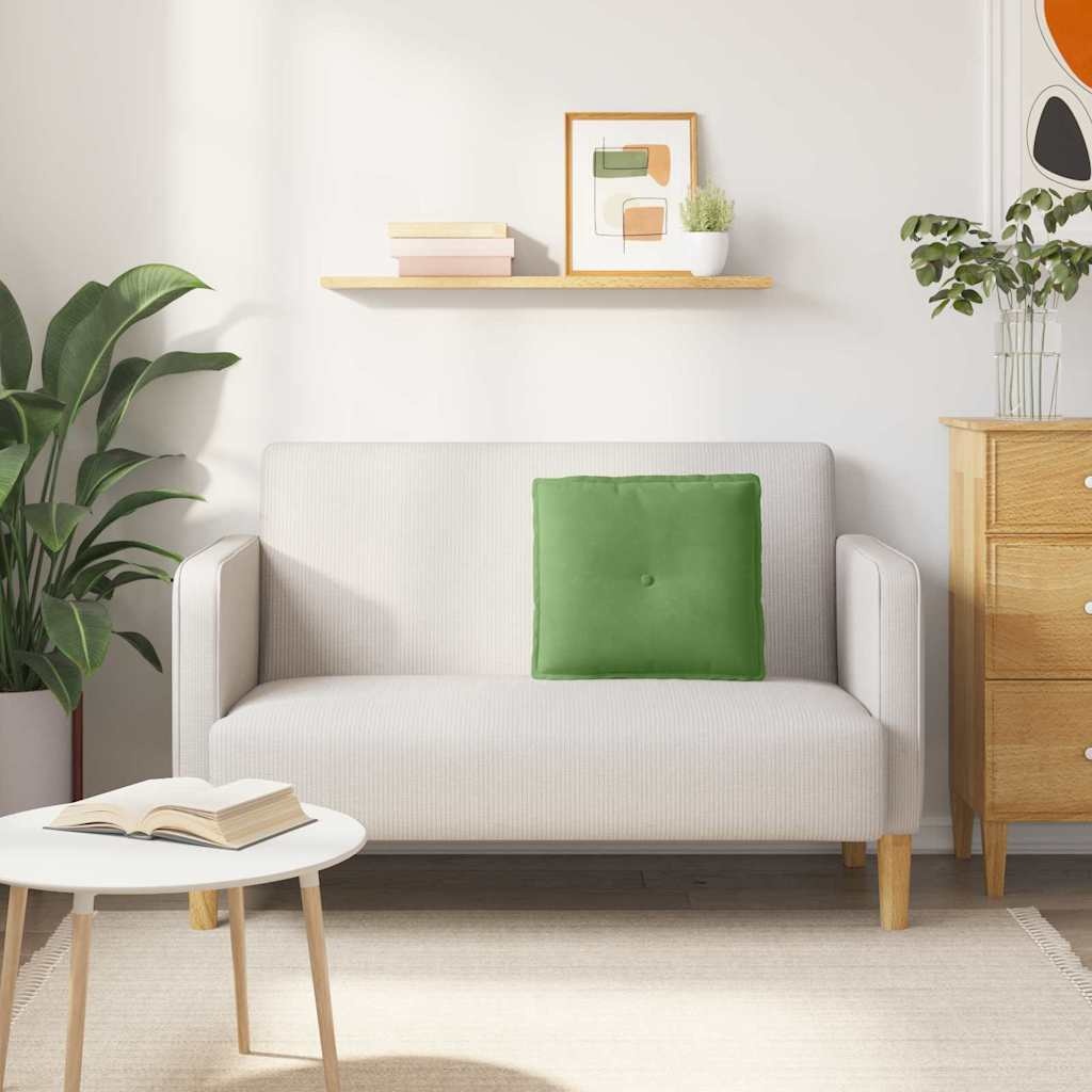 VidaXL Rugkussen Lichtgroen 50 x 45 cm Katoen Stof