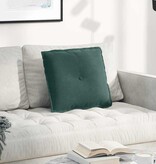 VidaXL Rugkussen Donkergroen 50 x 45 cm Katoen Stof