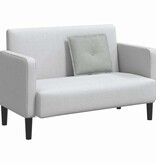 VidaXL Rugkussen Lichtgrijs 50 x 45 cm Katoen Stof