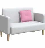 VidaXL Rugkussen Roze 50 x 19 x 45 cm Stof