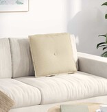 VidaXL Rugkussen Crème 50 x 19 x 45 cm Stof