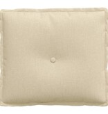 VidaXL Rugkussen Crème 50 x 19 x 45 cm Stof