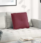 VidaXL Rugkussen Wijnrood 50 x 19 x 45 cm Stof