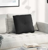 VidaXL Rugkussen Zwart 50 x 19 x 45 cm Stof