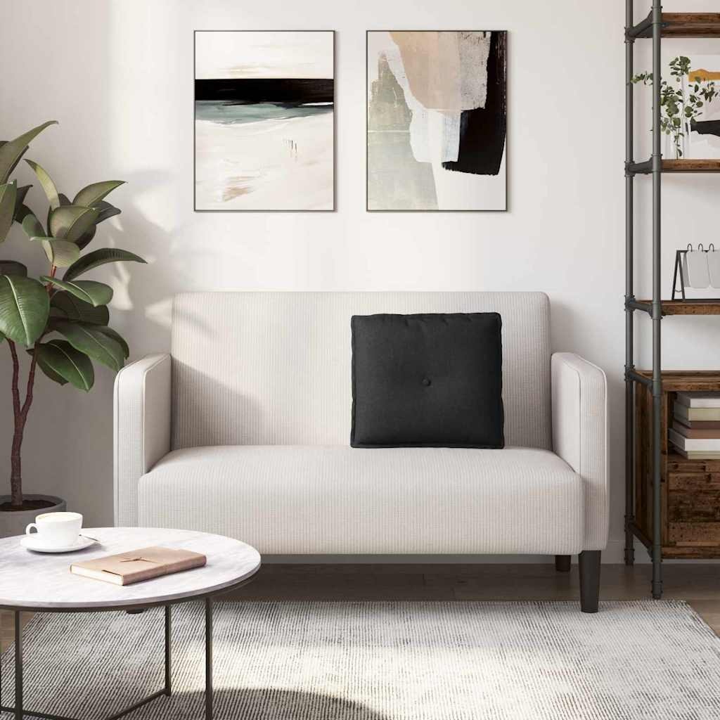 VidaXL Rugkussen Zwart 50 x 19 x 45 cm Stof