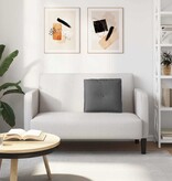 VidaXL Rugkussen Donkergrijs 50 x 19 x 45 cm Stof