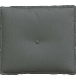 VidaXL Rugkussen Donkergrijs 50 x 19 x 45 cm Stof