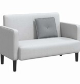 VidaXL Rugkussen Lichtgrijs 50 x 19 x 45 cm Stof