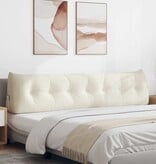VidaXL Rugkussen Crème 200 x 24 x 50 cm Fluweel