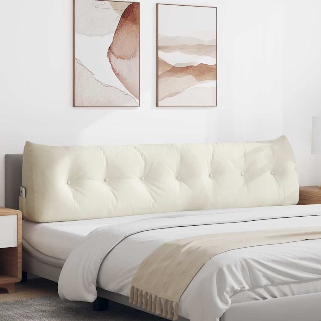 VidaXL Rugkussen Crème 200 x 24 x 50 cm Fluweel