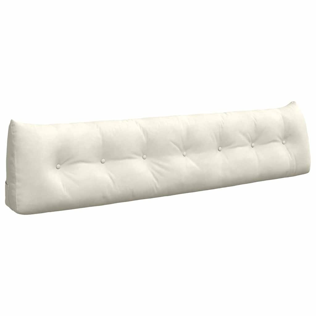 VidaXL Rugkussen Crème 200 x 24 x 50 cm Fluweel
