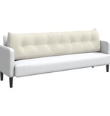 VidaXL Rugkussen Crème 200 x 24 x 50 cm Fluweel