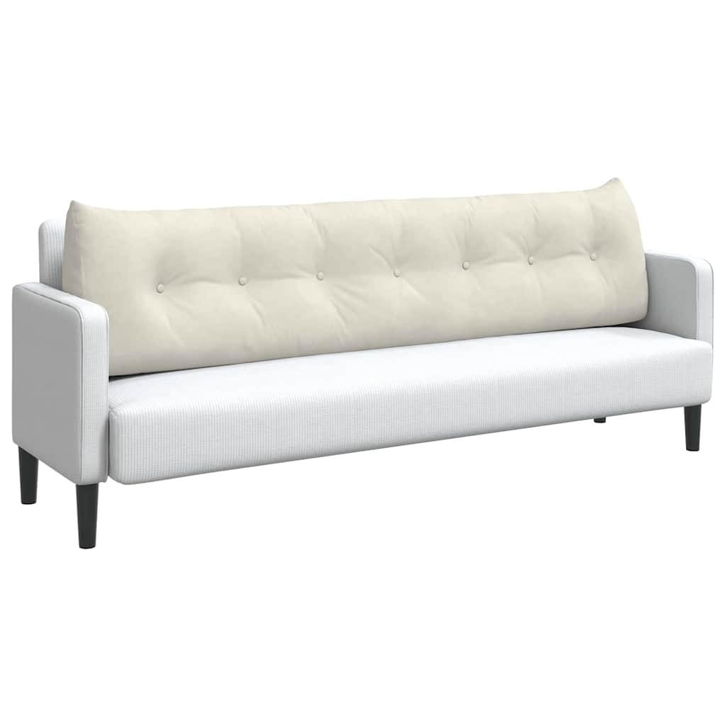 VidaXL Rugkussen Crème 200 x 24 x 50 cm Fluweel