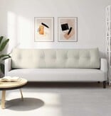 VidaXL Rugkussen Crème 200 x 24 x 50 cm Fluweel