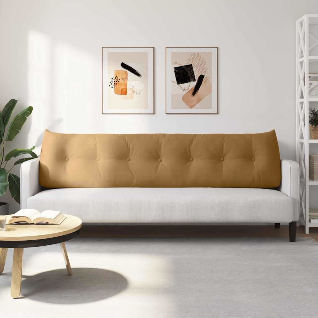 VidaXL Rugkussen Bruin 200 x 24 x 50 cm Fluweel