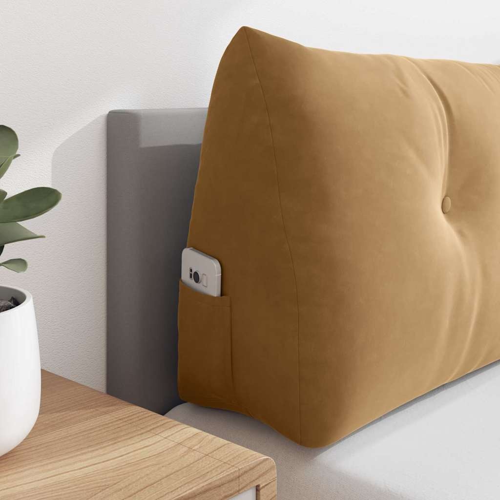 VidaXL Rugkussen Bruin 200 x 24 x 50 cm Fluweel