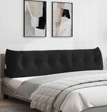 VidaXL Rugkussen Zwart 200 x 24 x 50 cm Fluweel
