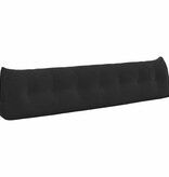 VidaXL Rugkussen Zwart 200 x 24 x 50 cm Fluweel