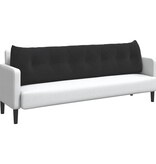 VidaXL Rugkussen Zwart 200 x 24 x 50 cm Fluweel