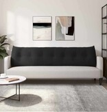 VidaXL Rugkussen Zwart 200 x 24 x 50 cm Fluweel