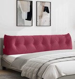 VidaXL Rugkussen Wijnrood 200 x 24 x 50 cm Fluweel