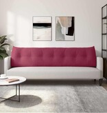 VidaXL Rugkussen Wijnrood 200 x 24 x 50 cm Fluweel