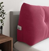 VidaXL Rugkussen Wijnrood 200 x 24 x 50 cm Fluweel