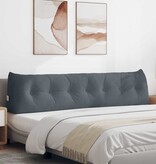 VidaXL Rugkussen Donkergrijs 200 x 24 x 50 cm Fluweel