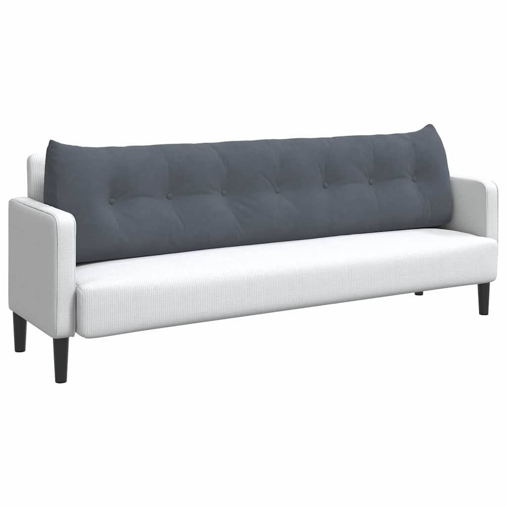 VidaXL Rugkussen Donkergrijs 200 x 24 x 50 cm Fluweel