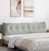 VidaXL Rugkussen Lichtgrijs 200 x 24 x 50 cm Fluweel