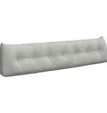 VidaXL Rugkussen Lichtgrijs 200 x 24 x 50 cm Fluweel