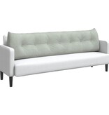 VidaXL Rugkussen Lichtgrijs 200 x 24 x 50 cm Fluweel