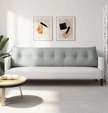 VidaXL Rugkussen Lichtgrijs 200 x 24 x 50 cm Fluweel