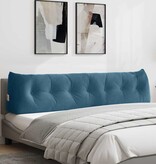 VidaXL Rugkussen Blauw 200 x 24 x 50 cm Fluweel