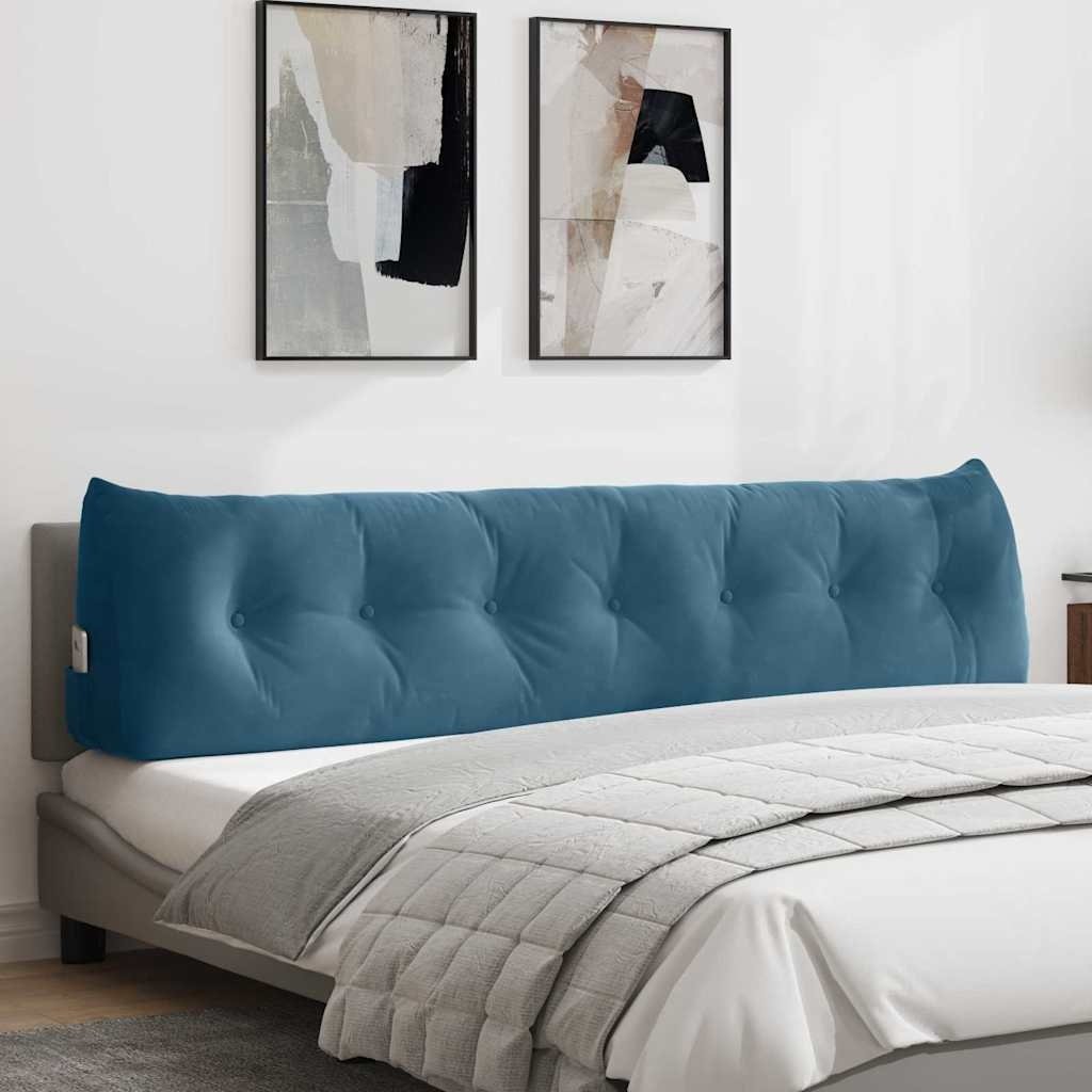 VidaXL Rugkussen Blauw 200 x 24 x 50 cm Fluweel