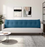 VidaXL Rugkussen Blauw 200 x 24 x 50 cm Fluweel