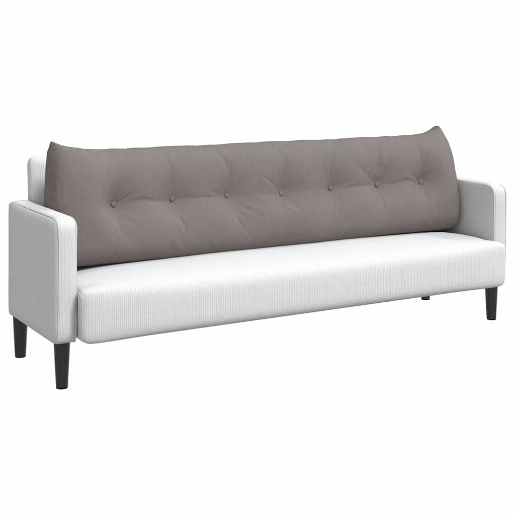 VidaXL Rugkussen Taupe 200 x 24 x 50 cm Stof