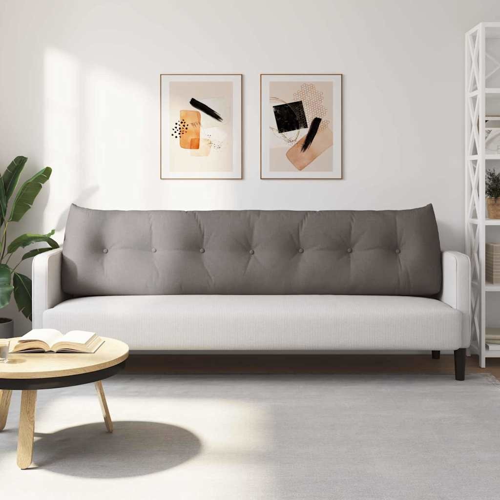 VidaXL Rugkussen Taupe 200 x 24 x 50 cm Stof