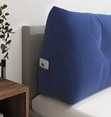VidaXL Rugkussen Politieblauw 180 x 24 x 50 cm Fluweel