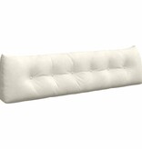 VidaXL Rugkussen Crème 180 x 24 x 50 cm Fluweel