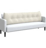 VidaXL Rugkussen Crème 180 x 24 x 50 cm Fluweel