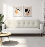 VidaXL Rugkussen Crème 180 x 24 x 50 cm Fluweel