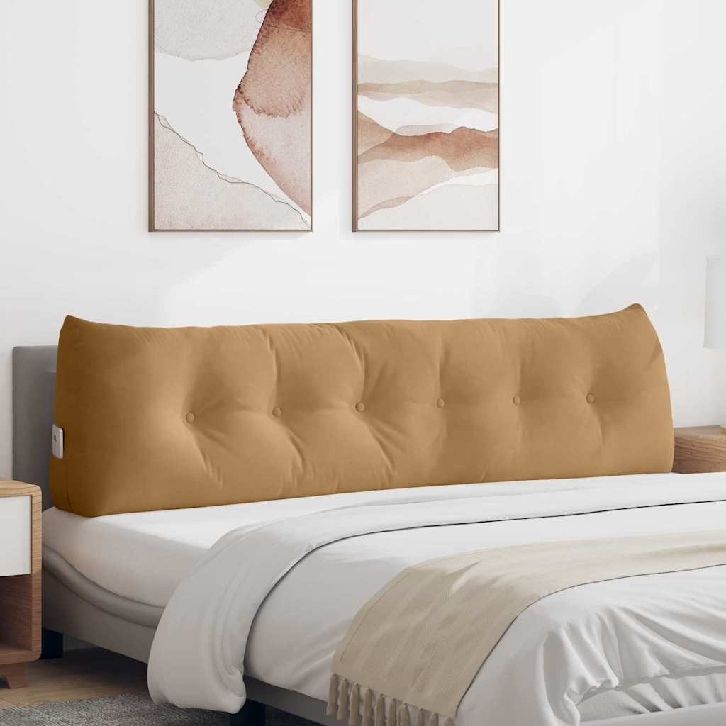 VidaXL Rugkussen Bruin 180 x 24 x 50 cm Fluweel