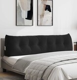 VidaXL Rugkussen Zwart 180 x 24 x 50 cm Fluweel