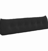 VidaXL Rugkussen Zwart 180 x 24 x 50 cm Fluweel