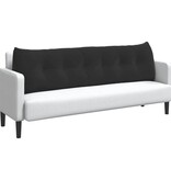 VidaXL Rugkussen Zwart 180 x 24 x 50 cm Fluweel