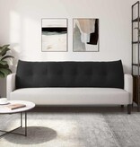 VidaXL Rugkussen Zwart 180 x 24 x 50 cm Fluweel