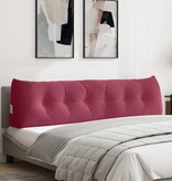 VidaXL Rugkussen Wijnrood 180 x 24 x 50 cm Fluweel