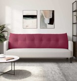 VidaXL Rugkussen Wijnrood 180 x 24 x 50 cm Fluweel